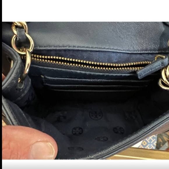 ♦️♦️  TORY BURCH AUTHENTIC BLUE FLEMING CROSSBODY HANDBAG ♦️♦️ - Picture 8 of 11